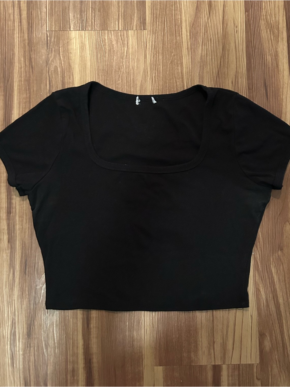 Target Black Scoop Neck Crop Top